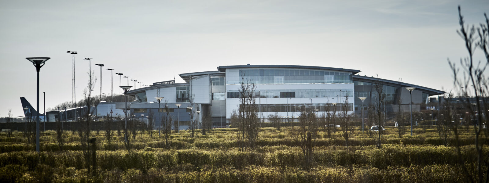 Glas-alu gavlfacade fra Fjelsø på Billund Lufthavn