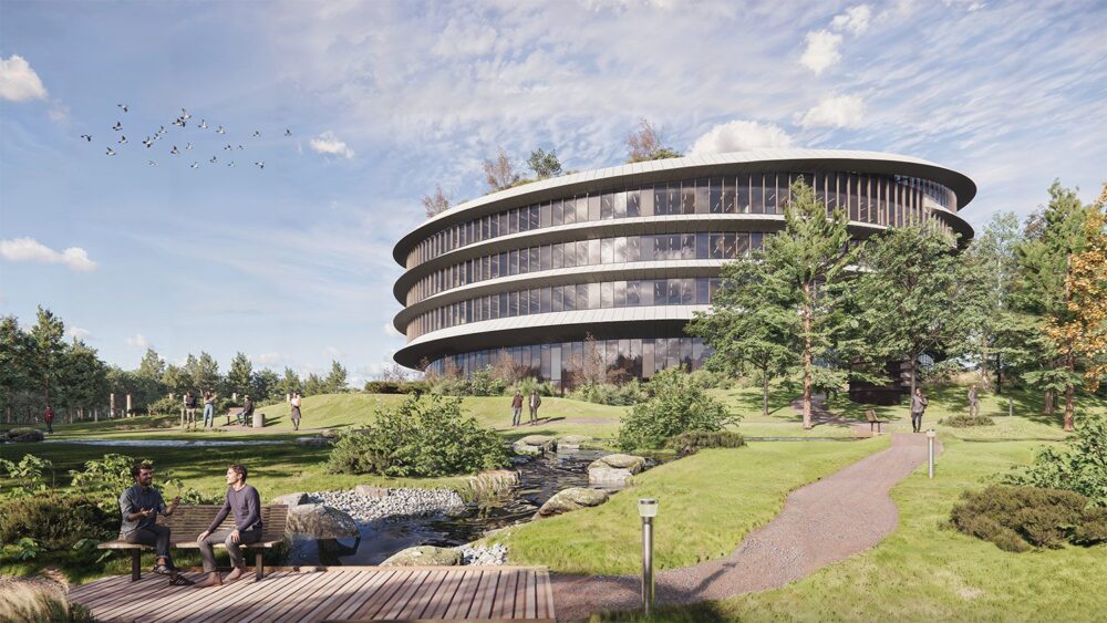 Glas- og alufacader fra Fjelsø til Grundfos' nye domicil.