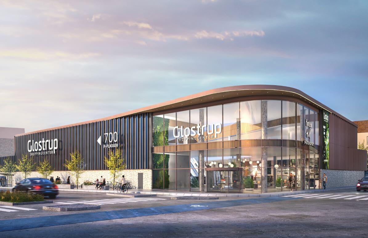 Facader, døre og vinduer fra Fjelsø til renoveringen af Glostrup Shoppingcenter.